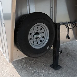 Tire Affixed to Cattle Baron Trailer