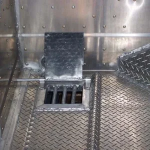 Drain Flap in Merritt Livestock Trailer