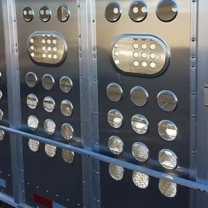Ventilation Holes on Wall of Merritt Livestock Trailer